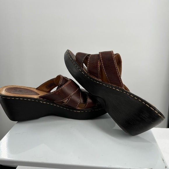 Born Platform Leather Sandals Ladies Size 8 - Picture 6 of 7